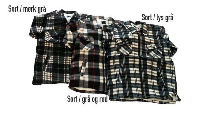 Skovmandsskjorte-jakke med lynlås og indvendigt fór - Dit